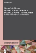 Cover: Soziale Positionen - soziale Konstruktionen - De Gruyter