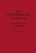 Cover: 104. Schopenhauer Jahrbuch - K&ouml;nigshausen & Neumann