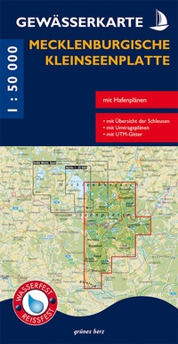 Abbildung von: Gewässerkarte Mecklenburgische Kleinseenplatte - grünes herz