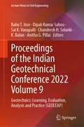 Cover: Proceedings of the Indian Geotechnical Conference 2022 Volume 9 - Springer