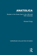 Cover: Anatolica - Routledge