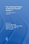 Cover: The Collected Papers of Bertrand Russell, Volume 1 - Routledge