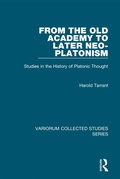 Cover: From the Old Academy to Later Neo-Platonism - Routledge