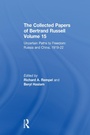 Cover: The Collected Papers of Bertrand Russell, Volume 15 - Routledge