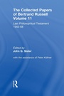 Cover: The Collected Papers of Bertrand Russell, Volume 11 - Routledge