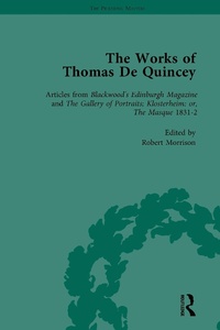 Bild vergrößern Bild: The Works of Thomas De Quincey, Part II vol 8 - Routledge