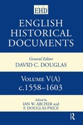 Cover: English Historical Documents 1558-1603 - Routledge