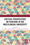 Cover: Critical Perspectives on Teaching in the Multilingual University - Routledge