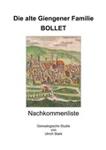 Cover: Die alte Giengener Familie BOLLET - epubli