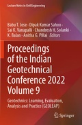 Cover: Proceedings of the Indian Geotechnical Conference 2022 Volume 9 - Springer