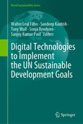 Cover: Digital Technologies to Implement the UN Sustainable Development Goals - Springer