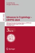 Cover: Advances in Cryptology - CRYPTO 2024 - Springer