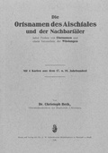 Cover: Die Ortsnamen des Aischtales und der Nachbart&auml;ler - Verlag PH.C.W. SCHMIDT bei Rudolph Druck