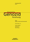 Cover: Zeitschrift f&uuml;r Genozidforschung, 22. Jahrgang 2024, Heft 2 - Velbr&uuml;ck