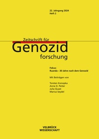Abbildung von: Zeitschrift für Genozidforschung, 22. Jahrgang 2024, Heft 2 - Velbrück