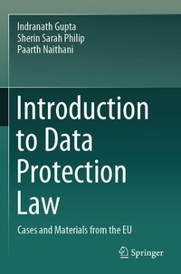 Enlarge image Cover: Introduction to Data Protection Law - Springer