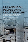 Cover: La langue du peuple dans la litt&eacute;rature - De Gruyter