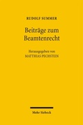 Cover: Beitr&auml;ge zum Beamtenrecht - Mohr Siebeck