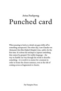 Cover: Punched Card - Fat Vampire Press