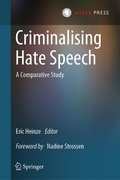 Bild: Criminalising Hate Speech - T.M.C. Asser Press