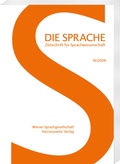 Cover: Die Sprache 56 (2024) - Harrassowitz Verlag