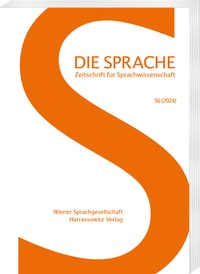 Abbildung von: Die Sprache 56 (2024) - Harrassowitz Verlag