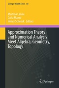 Cover: Approximation Theory and Numerical Analysis Meet Algebra, Geometry, Topology - Springer