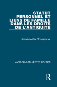 Abbildung von: Statut personnel et liens de famille dans les droits de l'Antiquite - Routledge