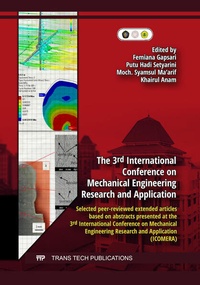 Enlarge image Cover: The 3rd International Conference on Mechanical Engineering Research and Application - Trans Tech Publications Ltd