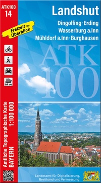 Abbildung von: ATK100-14 Landshut (Amtliche Topographische Karte 1:100000) - Landesamt für Digitalisierung, Breitband und Vermessung, Bayern