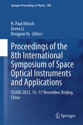 Cover: Proceedings of the 8th International Symposium of Space Optical Instruments and Applications - Springer