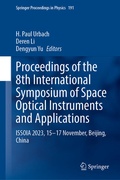 Cover: Proceedings of the 8th International Symposium of Space Optical Instruments and Applications - Springer