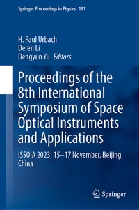 Enlarge image Cover: Proceedings of the 8th International Symposium of Space Optical Instruments and Applications - Springer