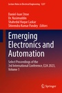 Cover: Emerging Electronics and Automation - Springer