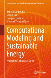 Enlarge image Cover: Computational Modeling and Sustainable Energy - Springer