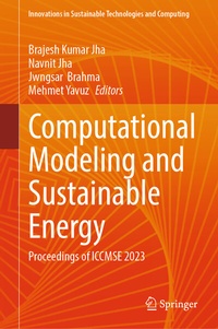 Enlarge image Cover: Computational Modeling and Sustainable Energy - Springer