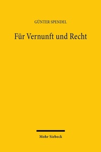 Abbildung von: Für Vernunft und Recht - Mohr Siebeck
