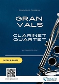 Cover: Clarinet Quartet "Gran Vals" by T&aacute;rrega  (score & parts) - Glissato Edizioni Musicali