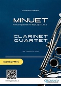 Cover: Clarinet Quartet "Minuet" by Boccherini (score & parts) - Glissato Edizioni Musicali