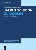 Cover: Jalkut Schimoni zu Genesis - De Gruyter