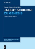 Cover: Jalkut Schimoni zu Genesis - De Gruyter