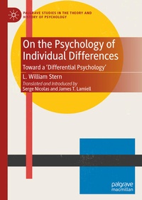 Enlarge image Cover: On the Psychology of Individual Differences - Palgrave Macmillan