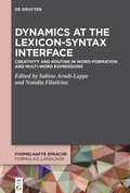 Cover: Dynamics at the Lexicon-Syntax Interface - De Gruyter