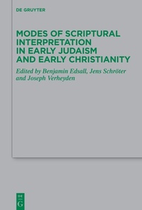 Abbildung von: Modes of Scriptural Interpretation in Early Judaism and Early Christianity - De Gruyter
