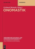 Cover: Onomastik - De Gruyter
