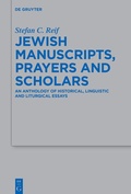 Cover: Jewish Manuscripts, Prayers and Scholars - De Gruyter