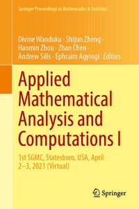 Enlarge image Cover: Applied Mathematical Analysis and Computations I - Springer