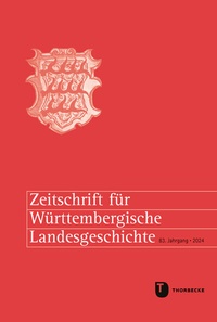 Bild: Zeitschrift für Württembergische Landesgeschichte 83 (2024) - Jan Thorbecke Verlag