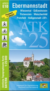 Abbildung von: ATK25-E10 Ebermannstadt (Amtliche Topographische Karte 1:25000) - Landesamt für Digitalisierung, Breitband und Vermessung, Bayern