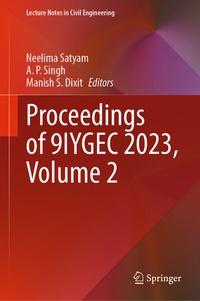 Enlarge image Cover: Proceedings of 9IYGEC 2023, Volume 2 - Springer